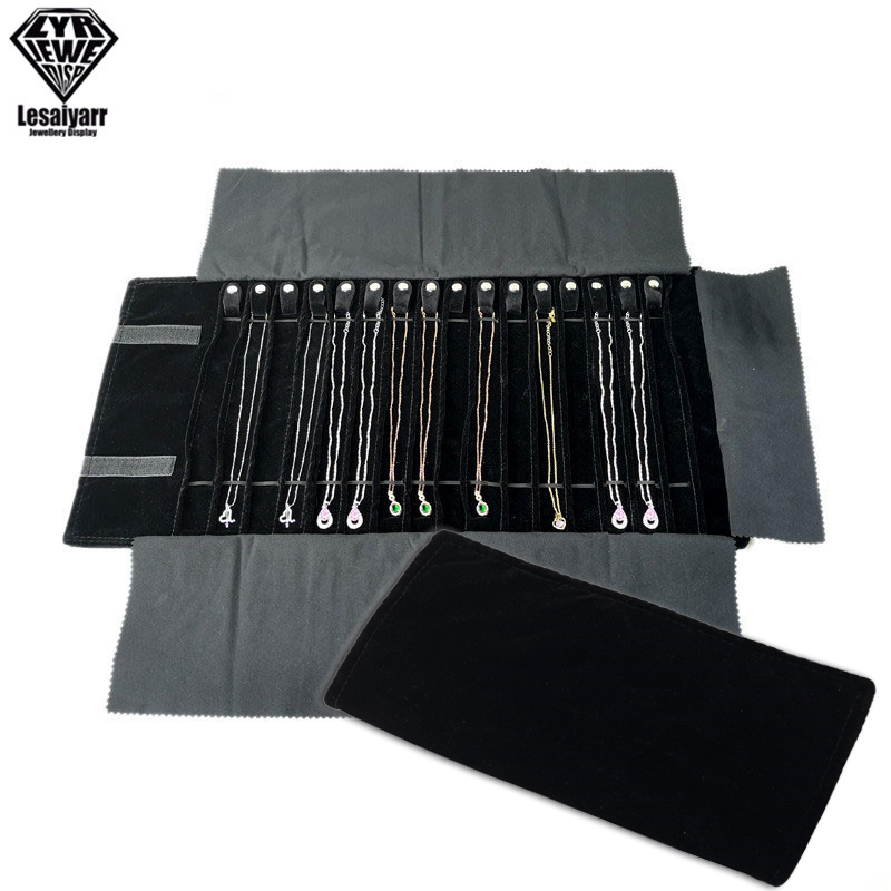 Velvet Ribbon Roll - Organizador de jóias de viagem rolo