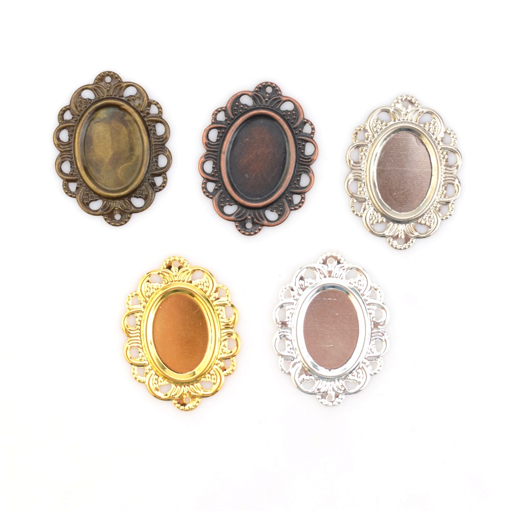 Craft Embellishments - 30 pçs filigrana cabochão configuração (18*13mm)