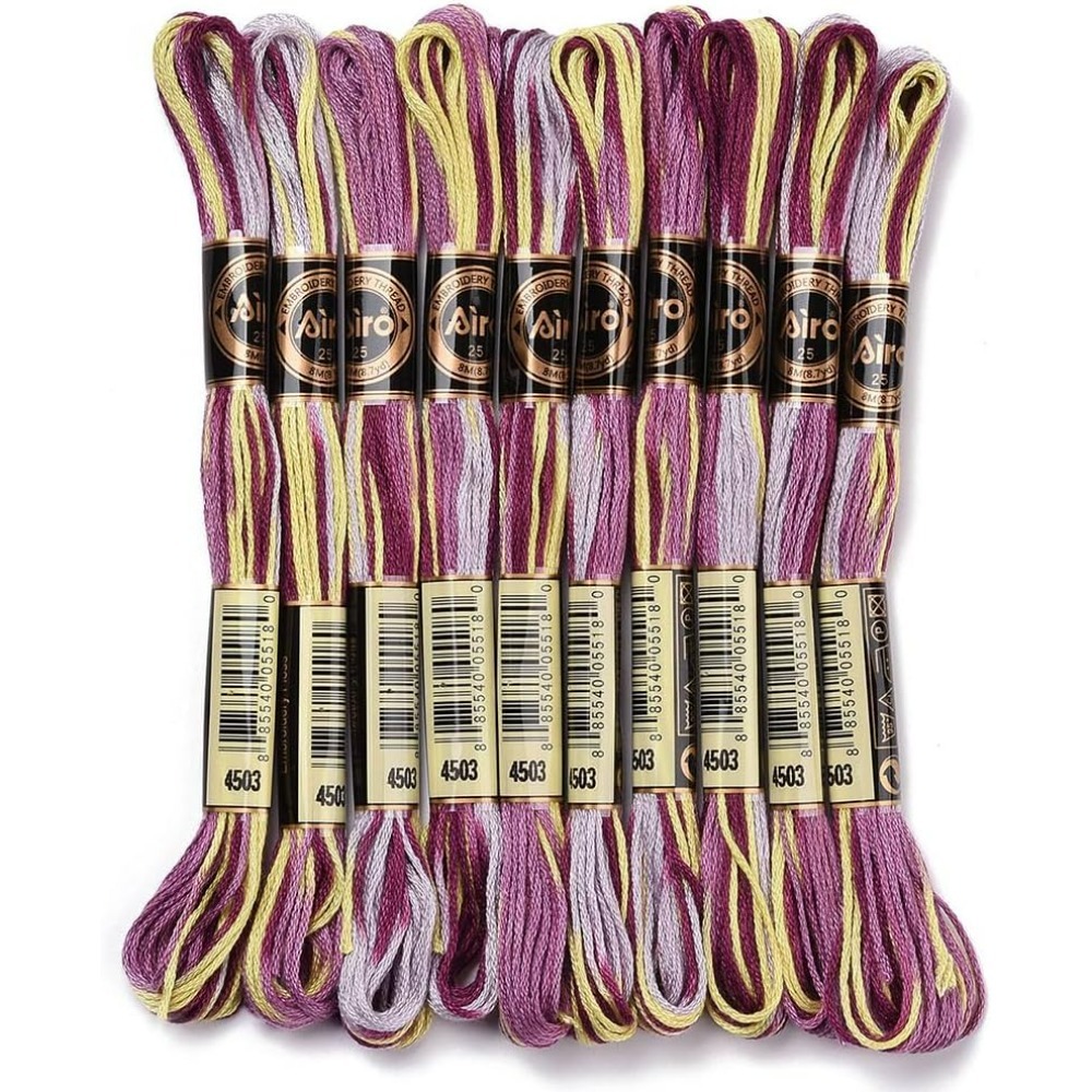 Embroidery Embellishments - 6 fios roxo variegado bordado fio