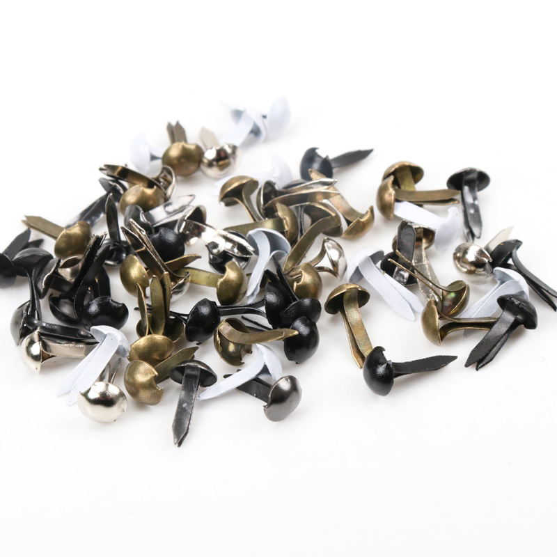 Embellishments For Scrapbooking - 100 pçs misturado redondo metal brad