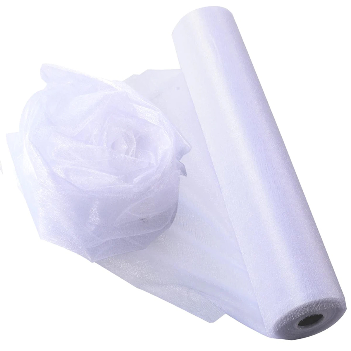 Organza Ribbon Spool - Tecido de Organza Cristal - 5