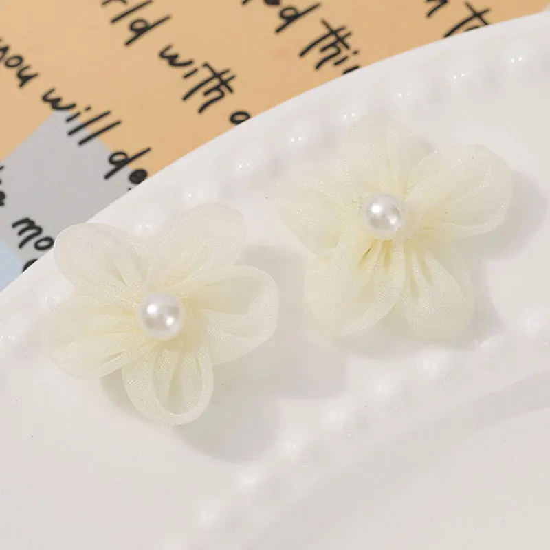 Applique Patch Flower - 100 pçs fio de pérola flor