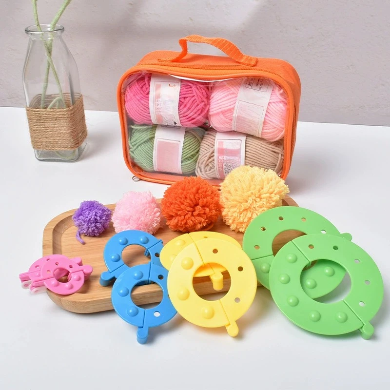 Pom Pom Maker Tool - 8 pçs 4 tamanhos bola de