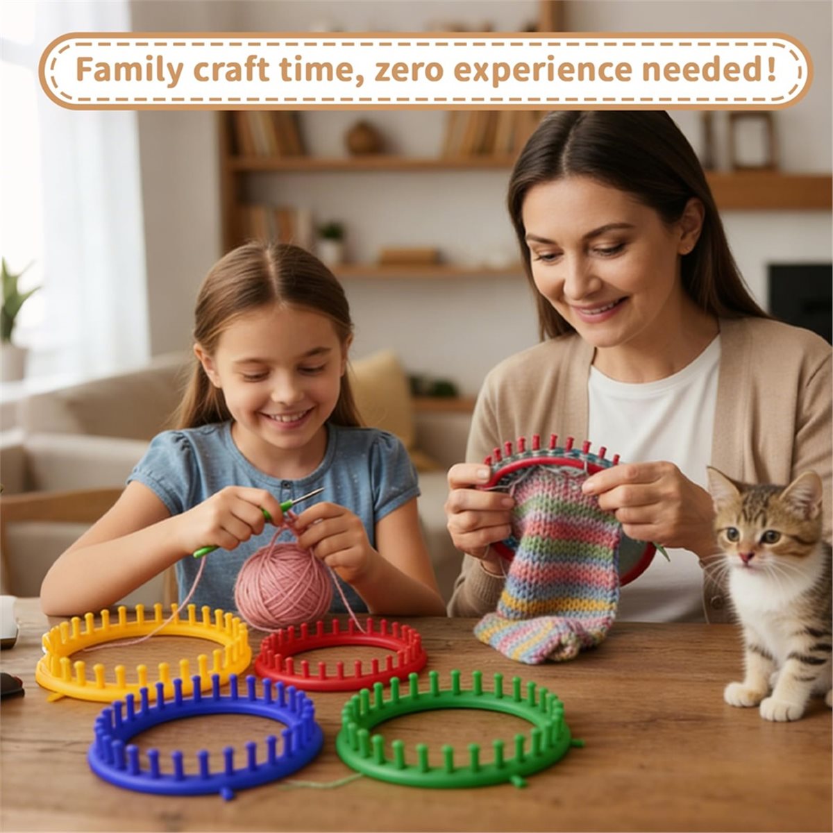 Pom Pom Maker Tool - Kit de Tricô Leve com Ferramenta