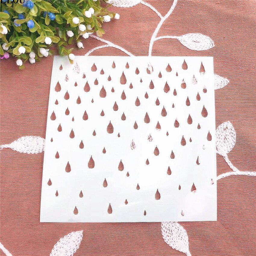 Embellishments For Scrapbooking - 15*15 gotas de chuva scrapbook estênceis