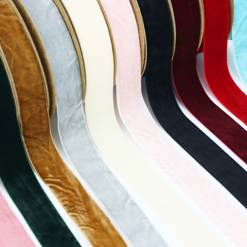 Velvet Ribbon Roll - (10 metros/rolo) 25mm fita de veludo