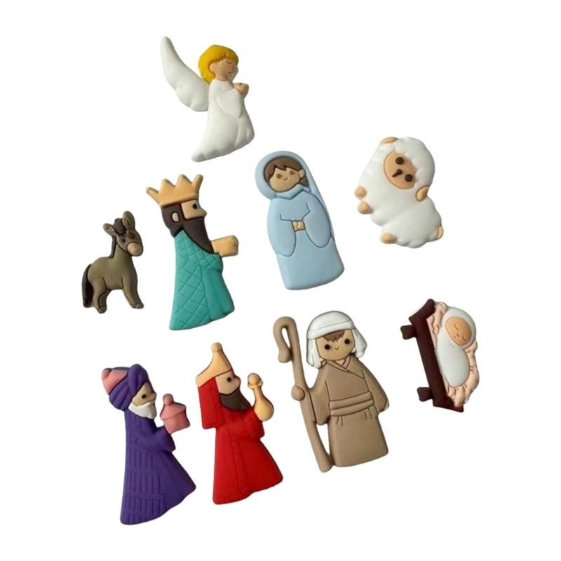 G6KF 9PCS/Set Nativity Scene P - Christmas Craft Embellishment avaliação e preço
