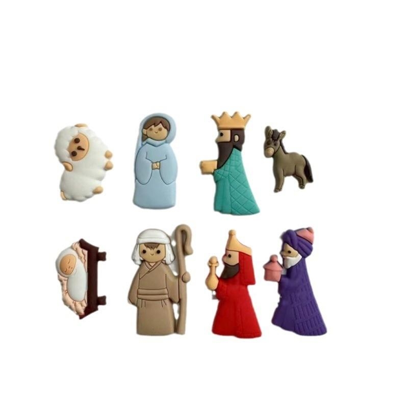 G6KF 9PCS/Set Nativity Scene P - Christmas Craft Embellishment avaliação e preço