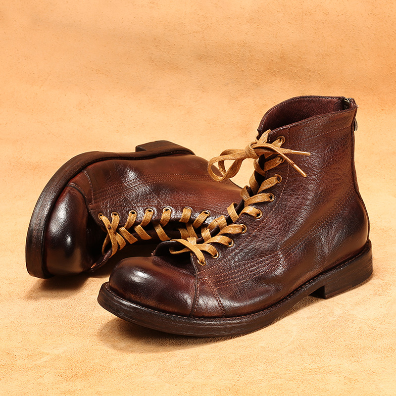 Botas masculinas de couro de c - Guipure Lace Panel avaliação e preço