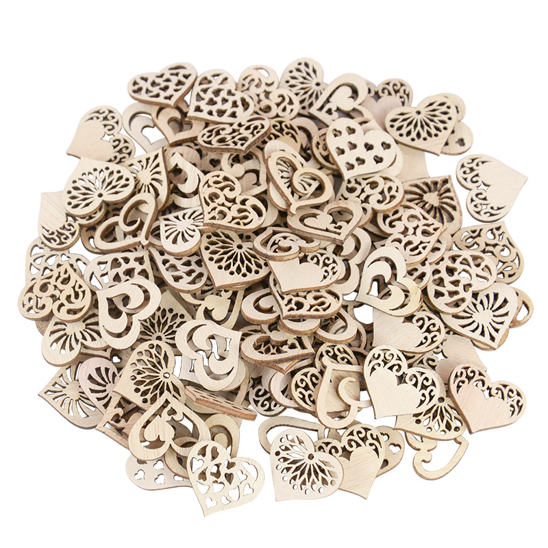 50/100 pçs oco coração padrão  - Embellishments For Scrapbooking avaliação e preço