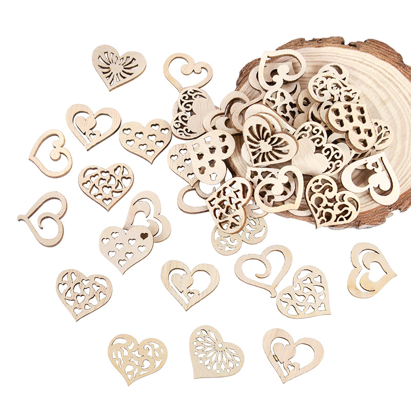 50/100 pçs oco coração padrão  - Embellishments For Scrapbooking avaliação e preço