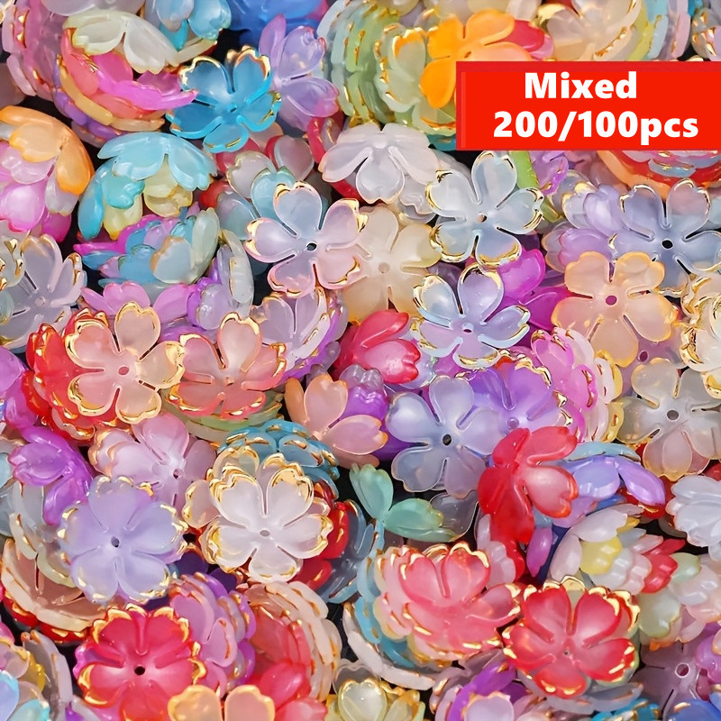 200/100 peças de Contas de Acr - Embroidery Embellishments avaliação e preço