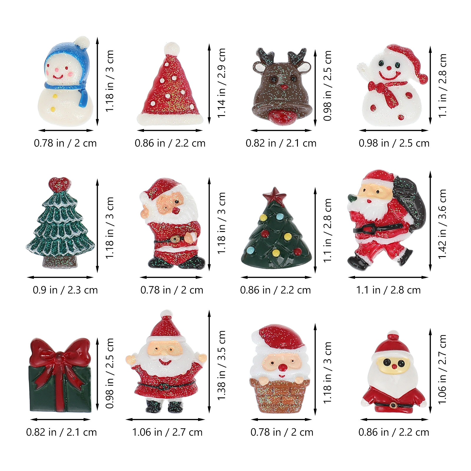 50 peças de enfeites de Natal, - Craft Embellishments avaliação e preço