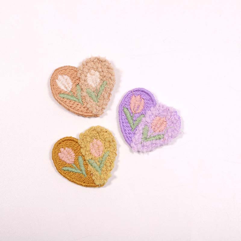 Lã Plush Love Flower Applique, - Applique Patch Flower avaliação e preço