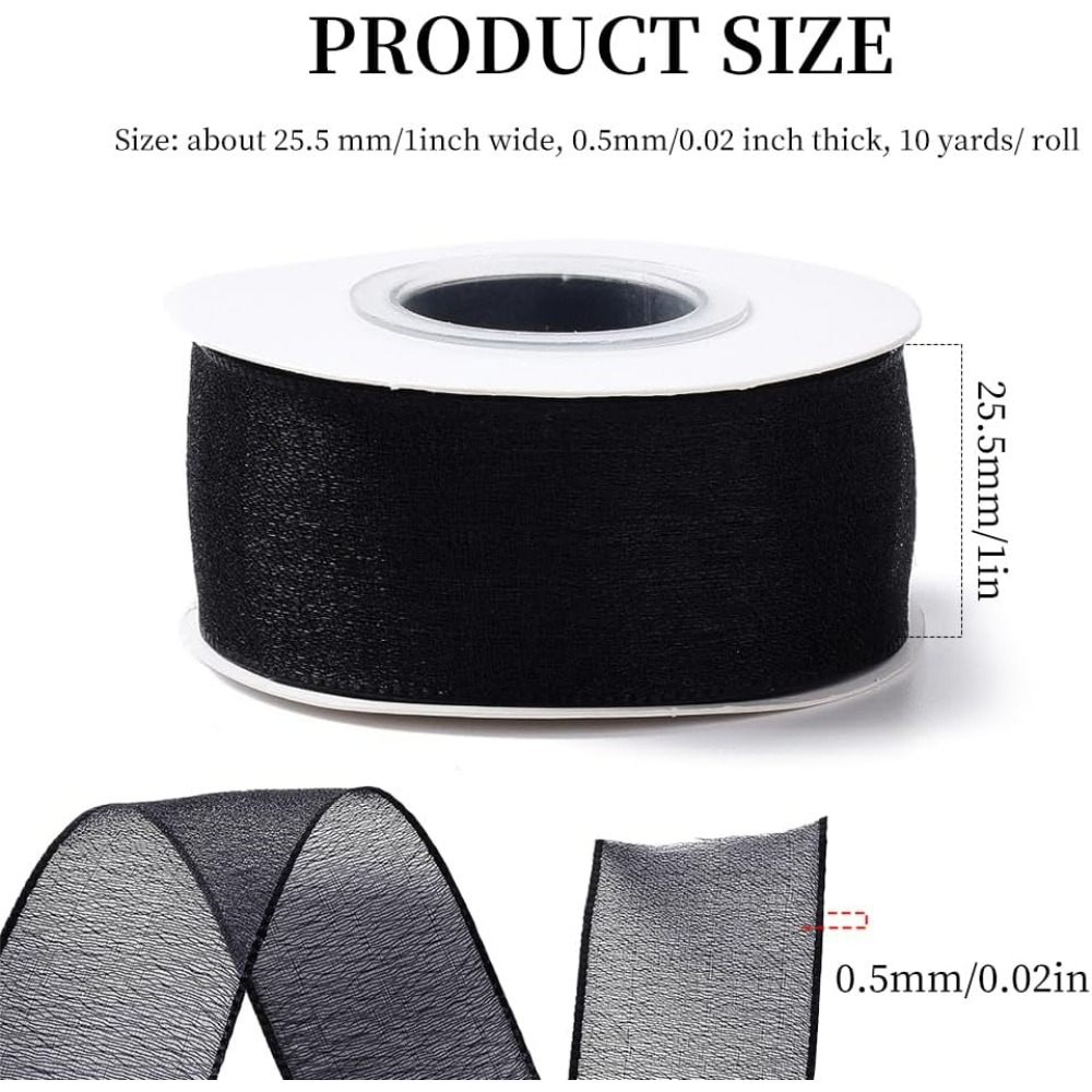 1 Polegada fita de organza pre - Organza Ribbon Spool avaliação e preço