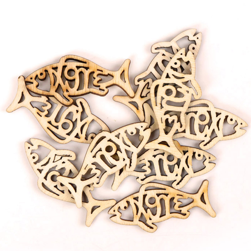 Handmade De Madeira Fish Shape - Embellishments For Scrapbooking avaliação e preço
