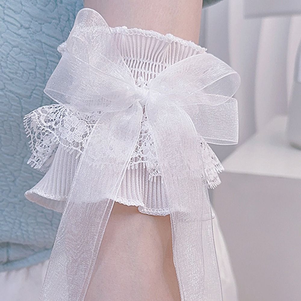 Elastic Ruffled Lace Arm Warme - Lace Ribbon Trim avaliação e preço