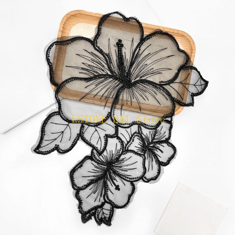 49mf remendos costura floral e - Applique Patch Flower avaliação e preço