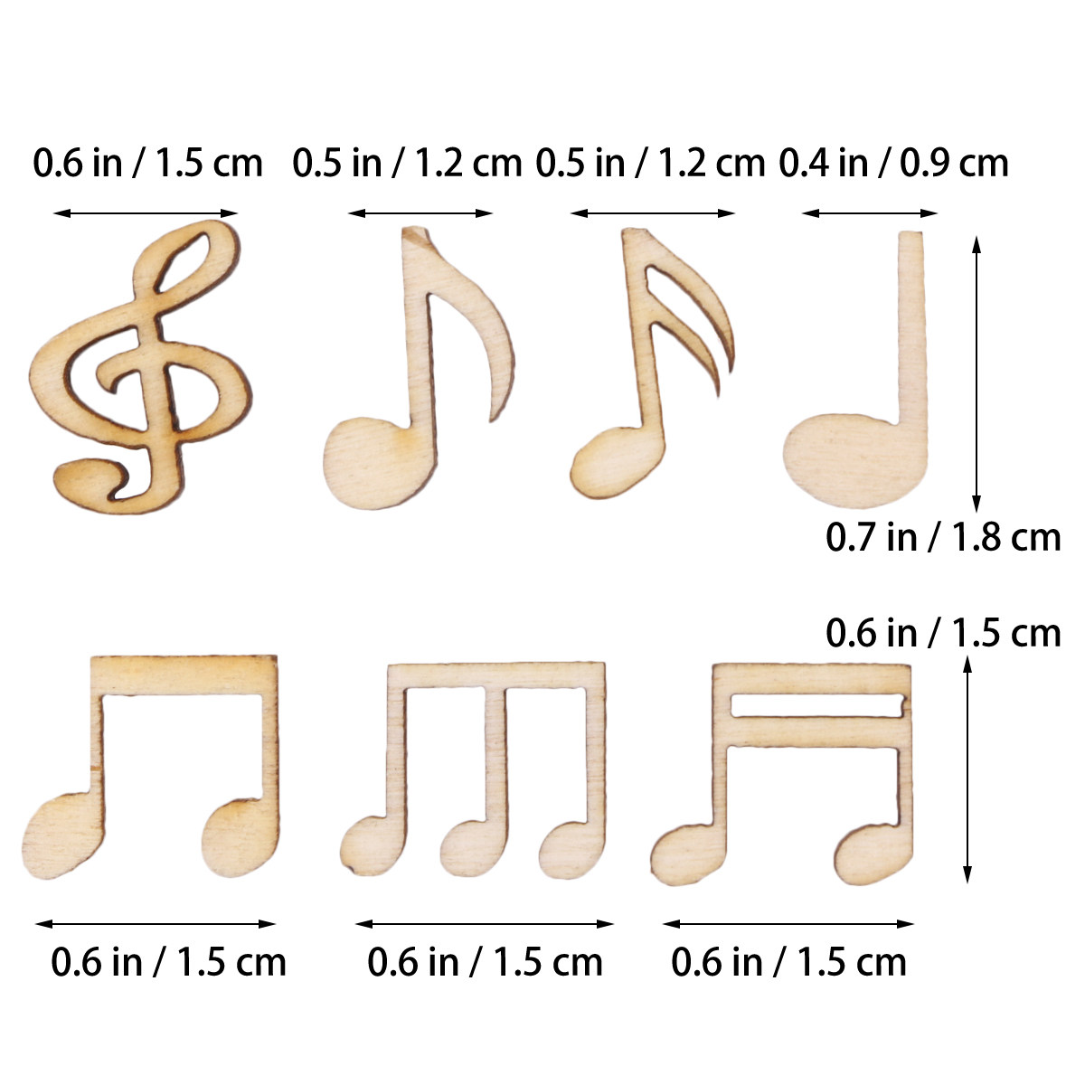 100 Peças de Notas Musicais de - Christmas Craft Embellishment avaliação e preço
