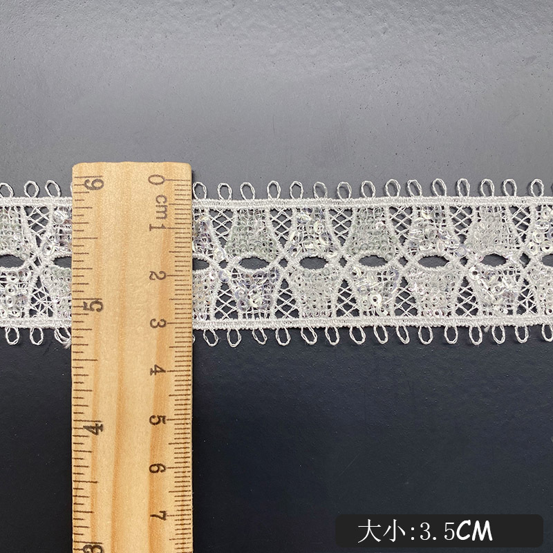 Lantejoulas de renda renda tra - Lace Ribbon Trim avaliação e preço