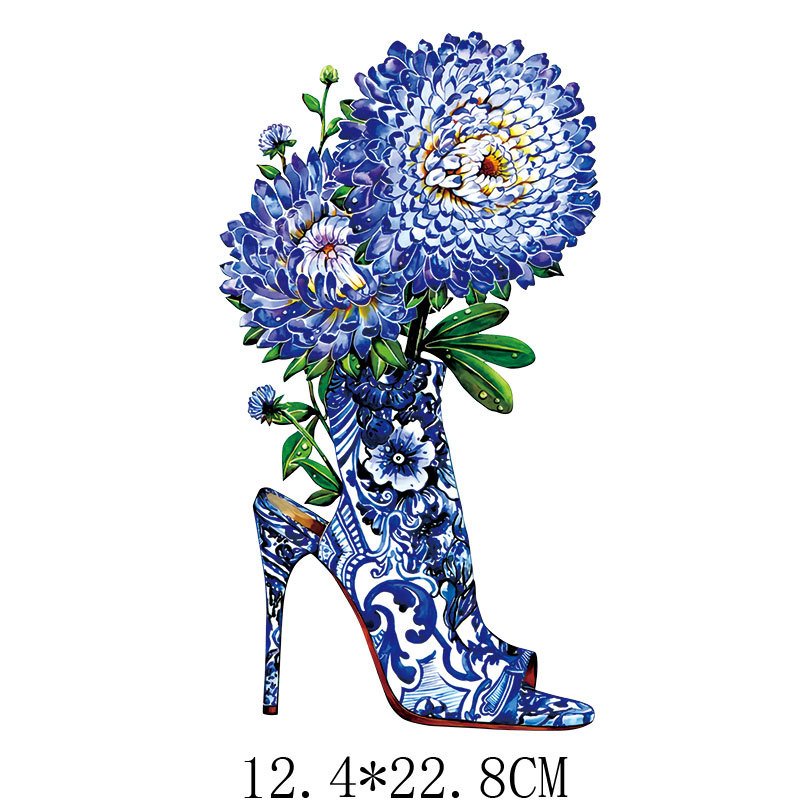 Flores de salto alto ferro no  - Applique Patch Flower avaliação e preço