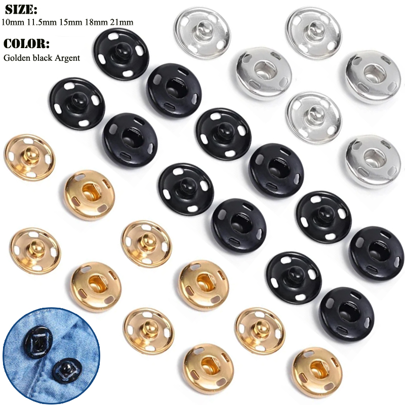10/50 conjunto 8-10mm metal co - Iron On Stud Set avaliação e preço
