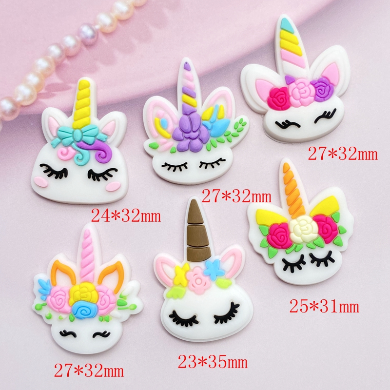 12pçs mini cabeça de unicórnio - Embellishment Glue Craft avaliação e preço