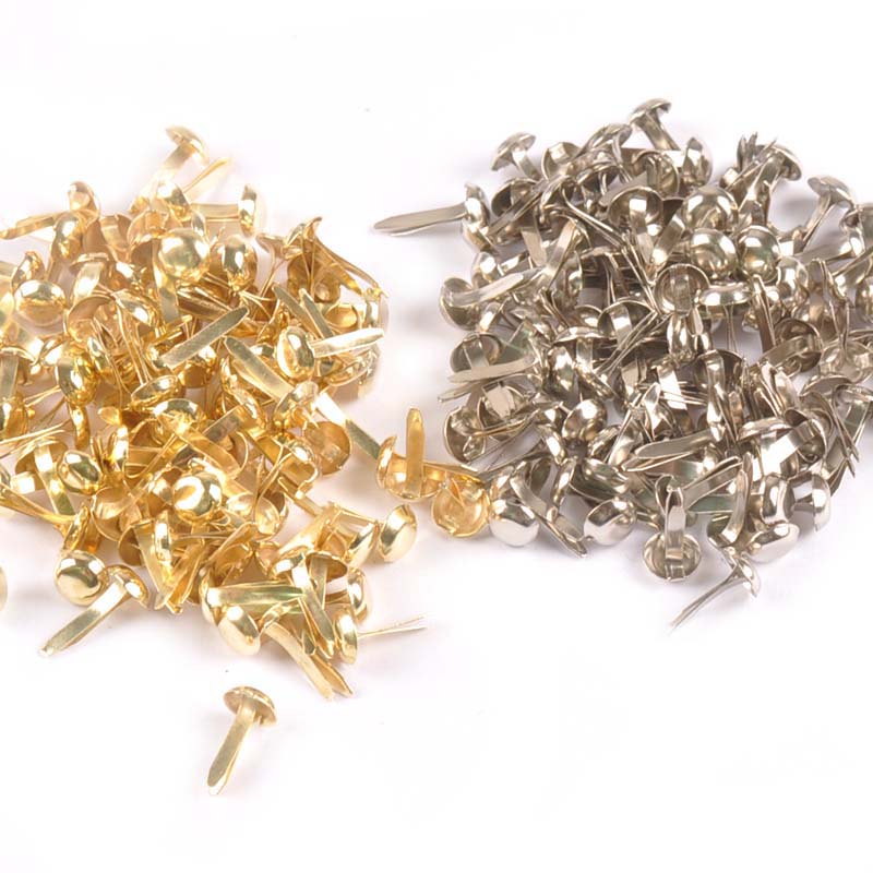 100 peças de brads redondos mi - Embellishments For Scrapbooking avaliação e preço