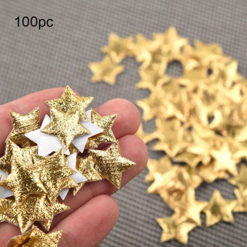 100 pçs estrelas douradas/prat - Embellishments For Scrapbooking avaliação e preço